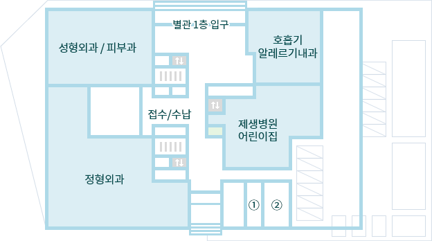 별관 1층 원내배치도