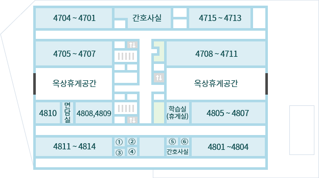 별관 4층 원내배치도