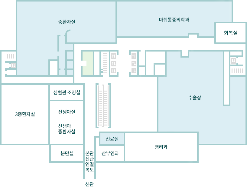 본관 3층 원내배치도